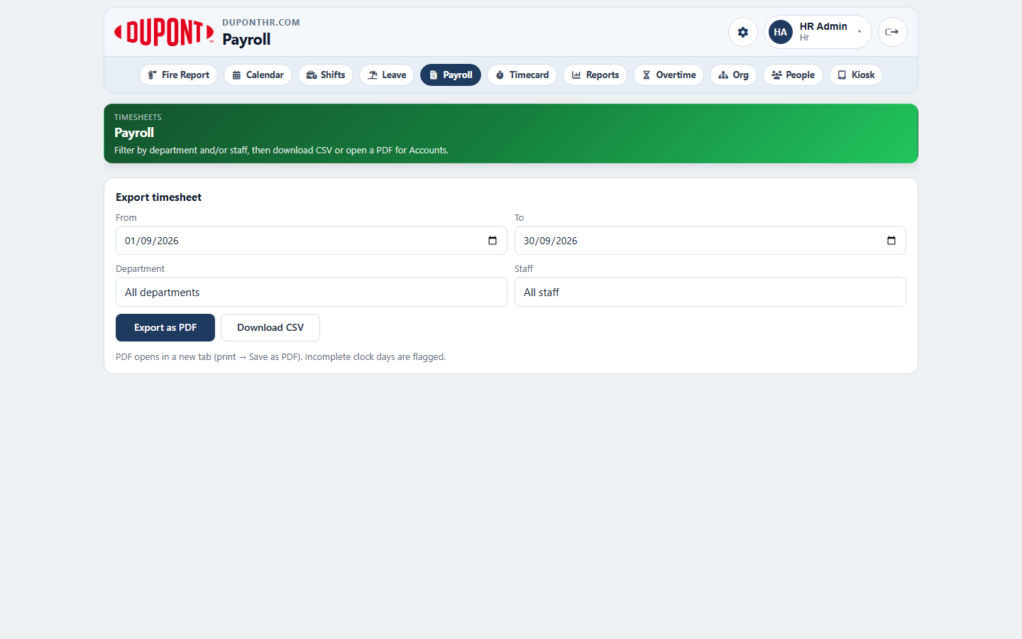 Payroll